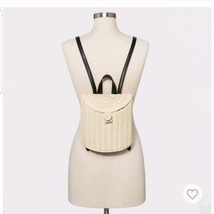 a.new day straw basket backpack NWOT